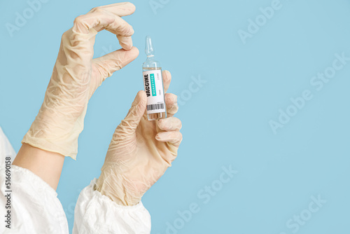 Scientist with monkeypox va...