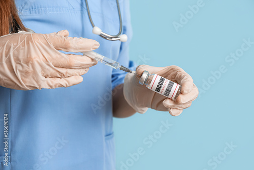 Female doctor with monkeypo...