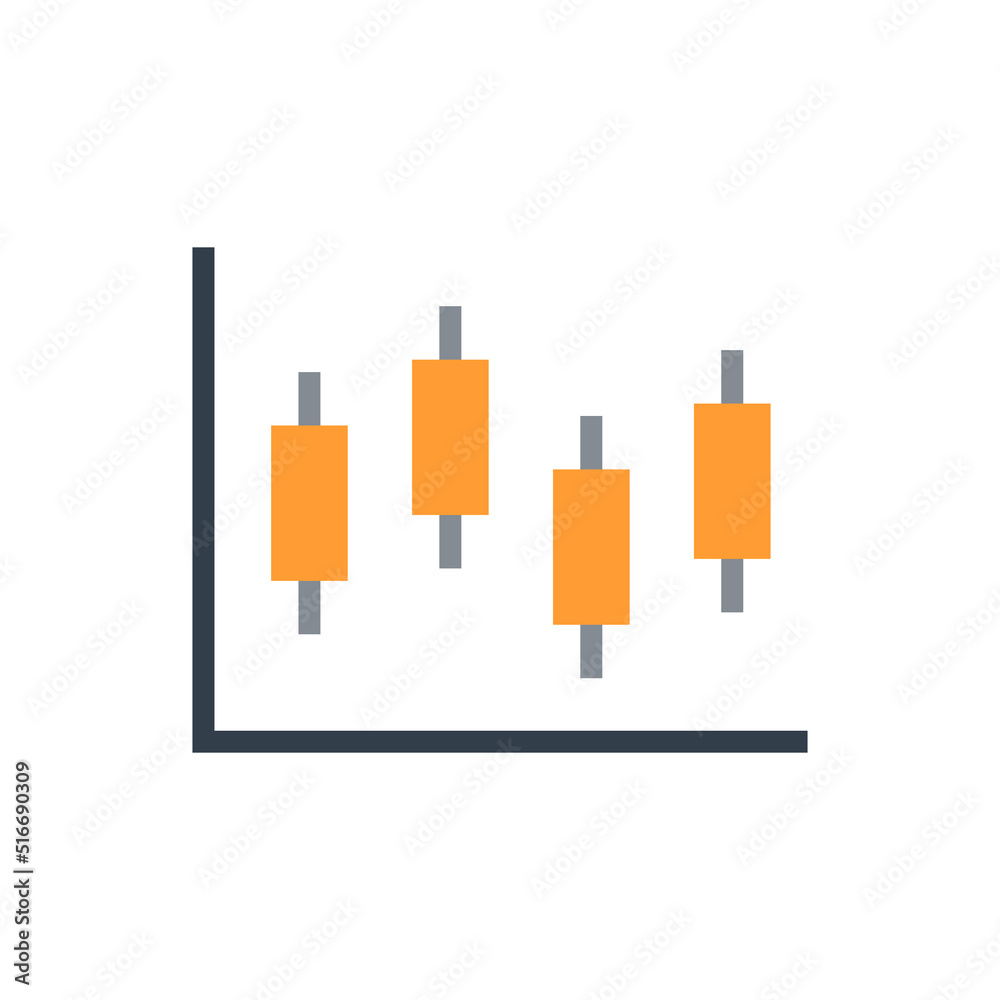 Graph chart icon, Vector and Illustration.