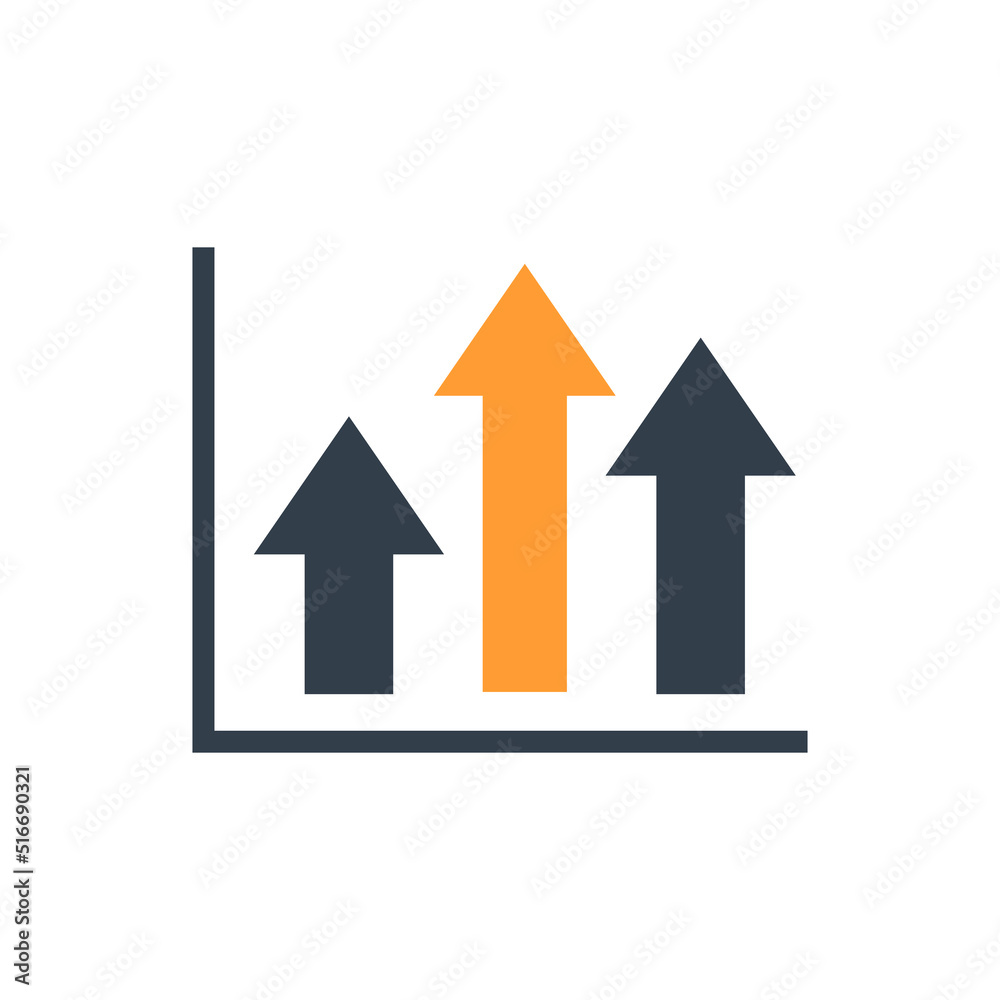 Graph chart icon, Vector and Illustration. Graph chart icon, Vector and Illustration.
