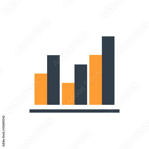 Graph chart icon  Vector and Illustration.