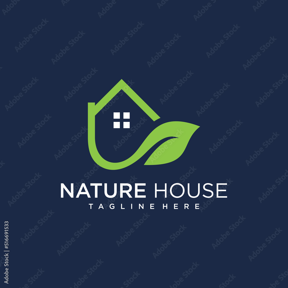Green house logo design concept with simple and unique style Premium Vector Green house logo design concept with simple and unique style Premium Vector