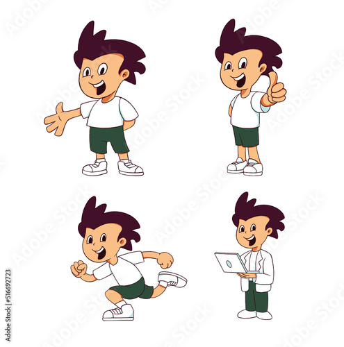 Stupid IT guy Vintage Mascot Illustration