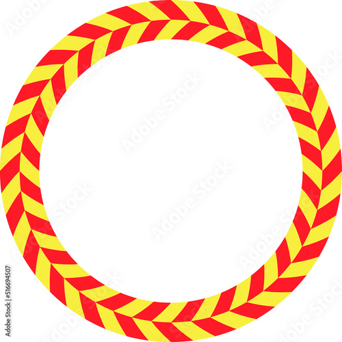  vector round circle yellow and red color on white background..eps