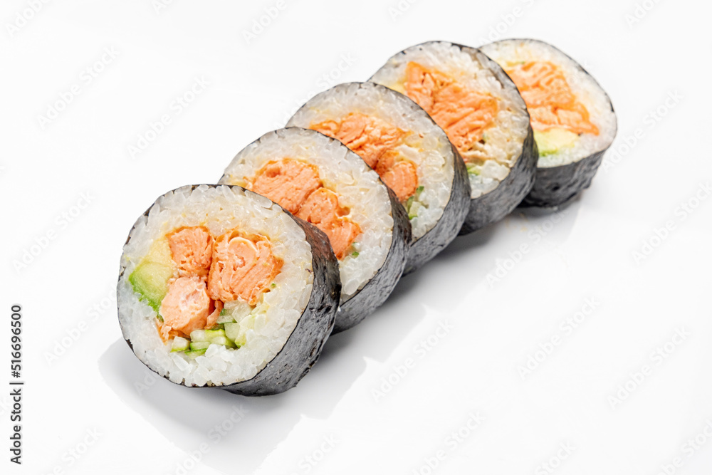 tasty sushi on the white background tasty sushi on the white background
