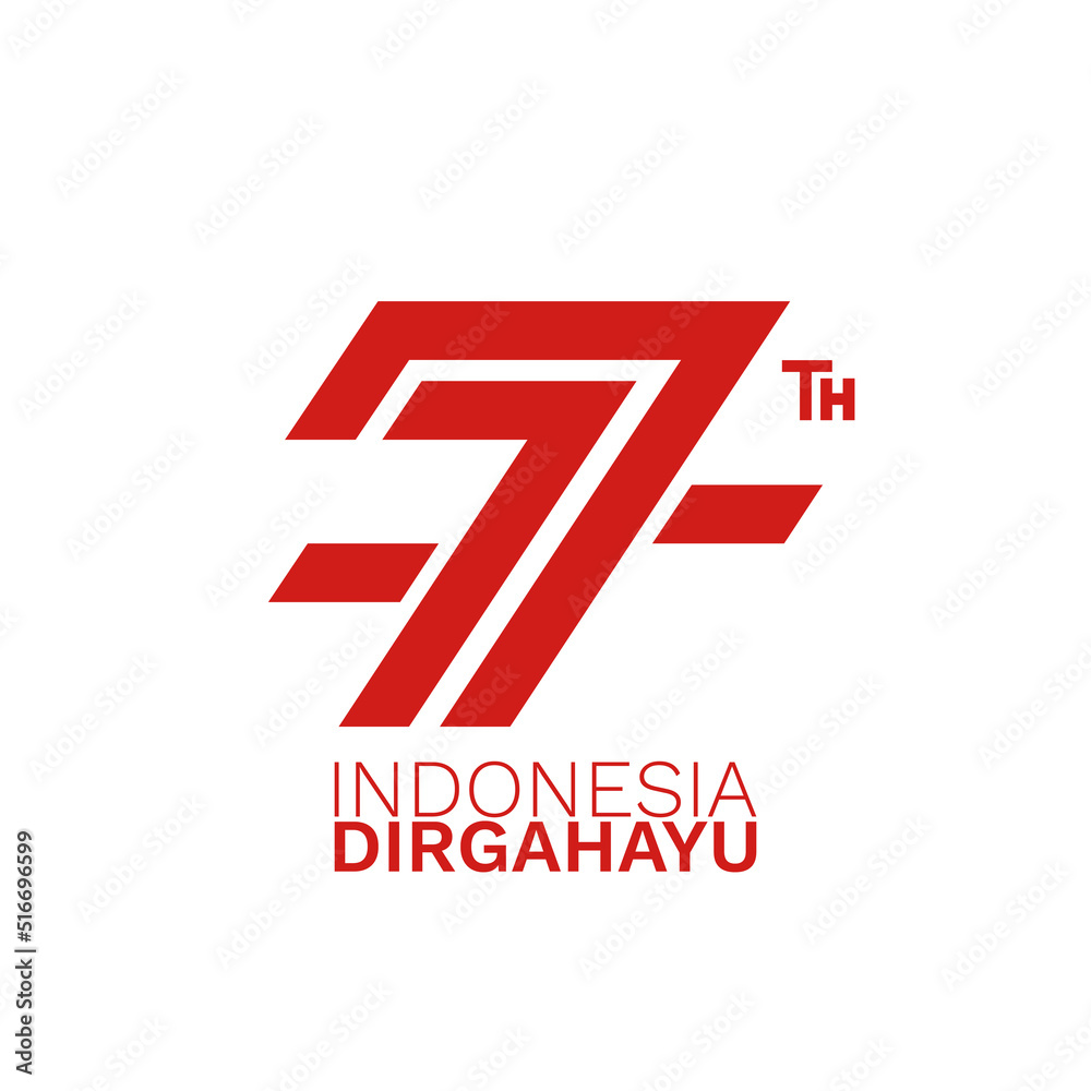 77th Indonesia Independence day logo. Dirgahayu translates to longevity or long lived
