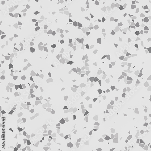 Terrazzo Pattern Tile in Minimalist Grey Tone 3D Rendering