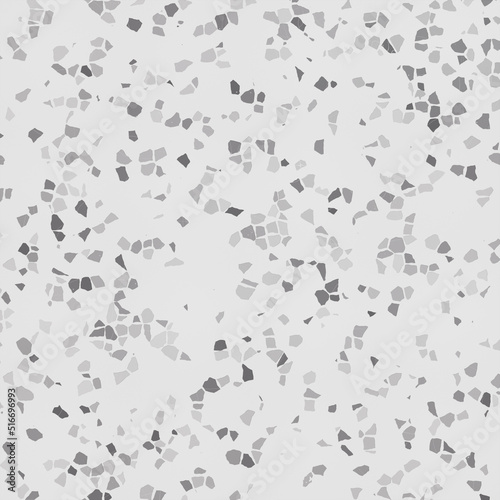 Fototapeta Naklejka Na Ścianę i Meble -  Terrazzo Pattern Tile in Minimalist Grey Tone 3D Rendering