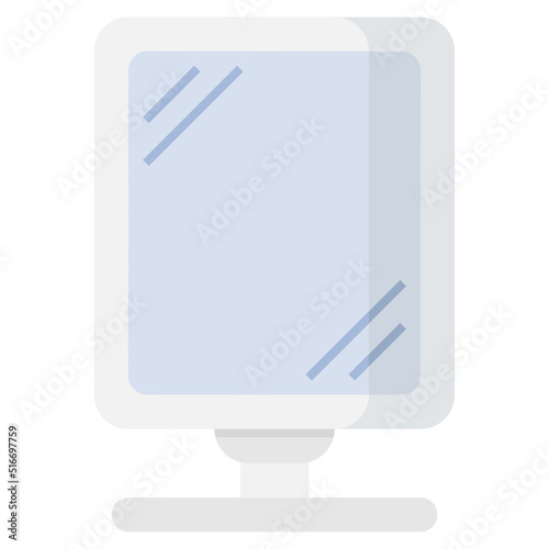 Mirror flat icon,linear,outline,graphic,illustration