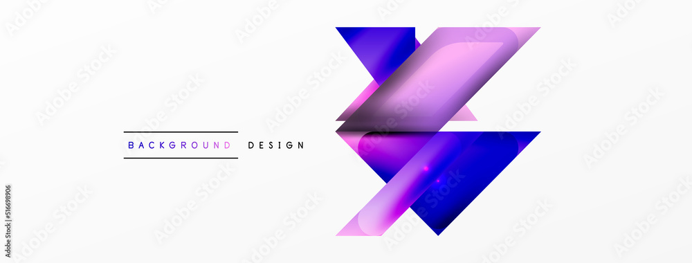 Dynamic 3d geometric abstract background. Triangles and other simple forms composition. Vector Illustration For Wallpaper, Banner, Background, Card, Book Illustration, landing page