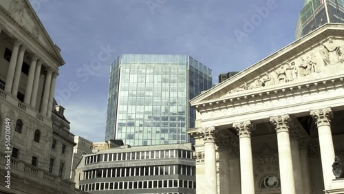4k at 30 fps footage of The Bank of England s headquarters building on Threadneedle Street concept for monetary policy, rising interest rate and economic crisis photo