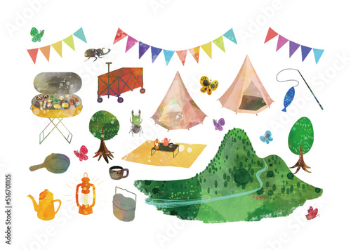 アウトドアのイラスト素材