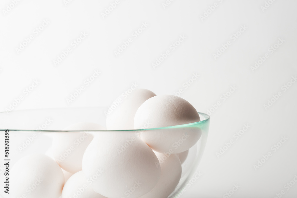 chicken eggs on a white background chicken eggs on a white background