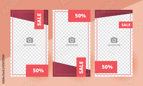 Social media story template design layout sale