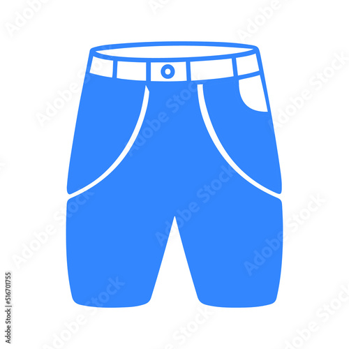 Accessories apparel or half pant icon