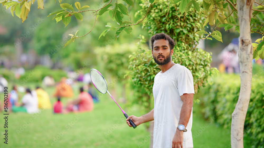 young player man playing badminton image hd