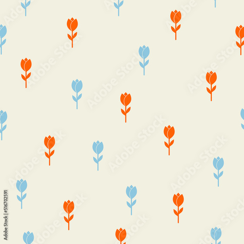 Tulip Floral Pattern,Print For Fabric, Wallpaper & Clothes