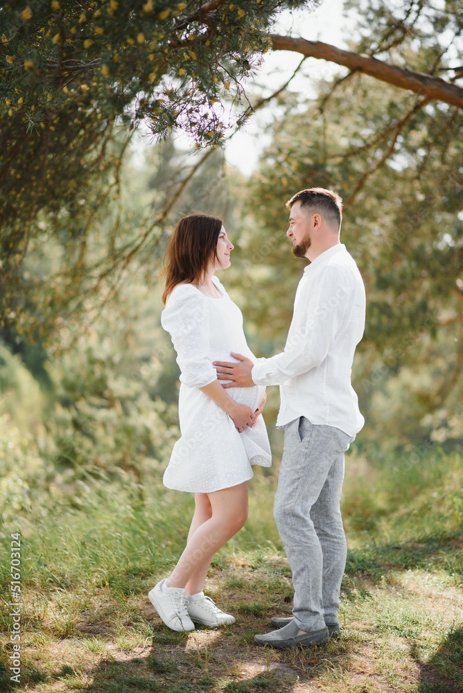 Portrait of lovely future parents during sunset Portrait of lovely future parents during sunset