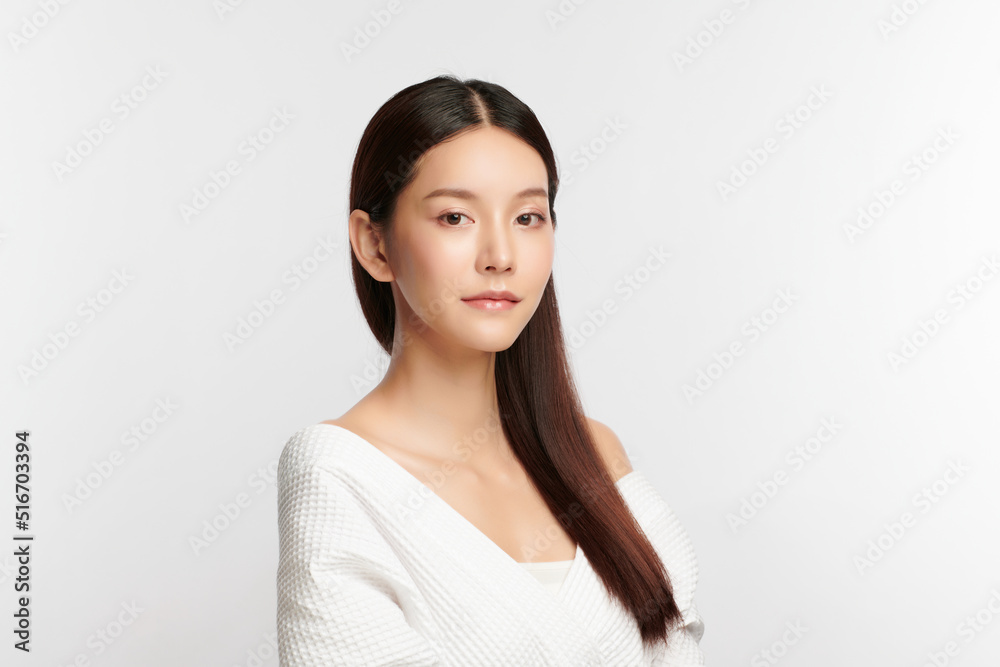 Beautiful young asian woman with clean fresh skin on white background, Face care, Facial treatment, Cosmetology, beauty and spa, Asian women portrait. Beautiful young asian woman with clean fresh skin on white background, Face care, Facial treatment, Cosmetology, beauty and spa, Asian women portrait.