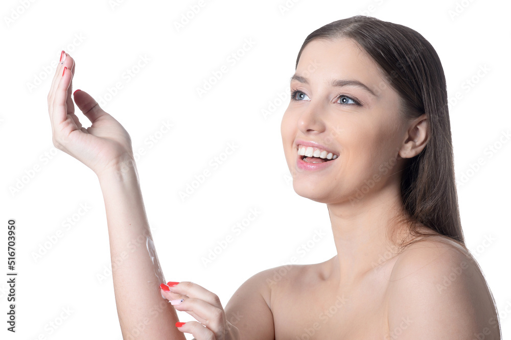Portrait of beautiful young woman posing isolated Portrait of beautiful young woman posing isolated