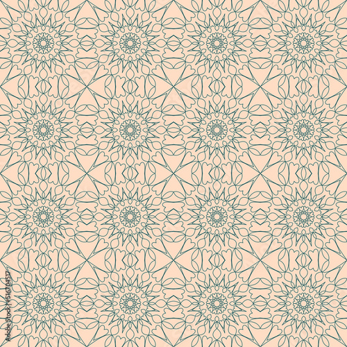 Creative seamless pattern pink pastel mandala background for design