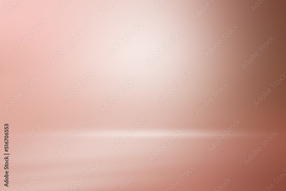 Obraz premium empty rose gold room in 3d background.