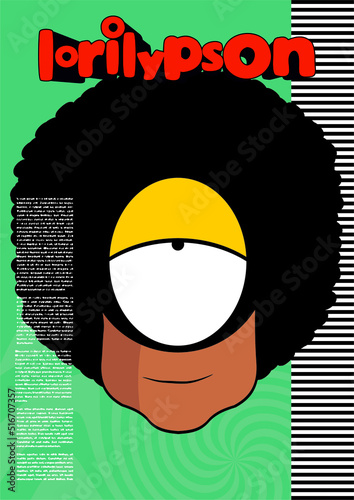 Desenho de personagem Colorido em Vetor para Poster