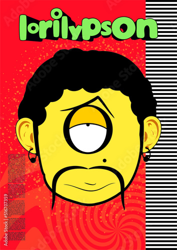 Desenho de personagem Colorido em Vetor para Poster