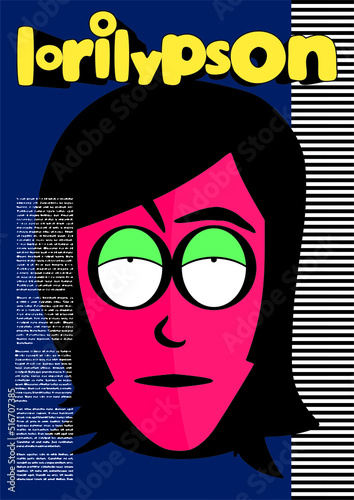 Desenho de personagem Colorido em Vetor para Poster