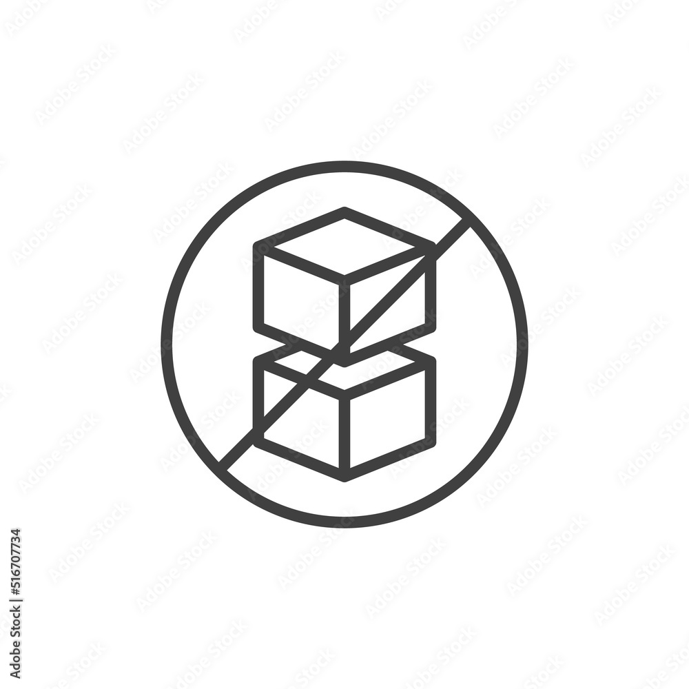 Do not stack line icon Do not stack line icon
