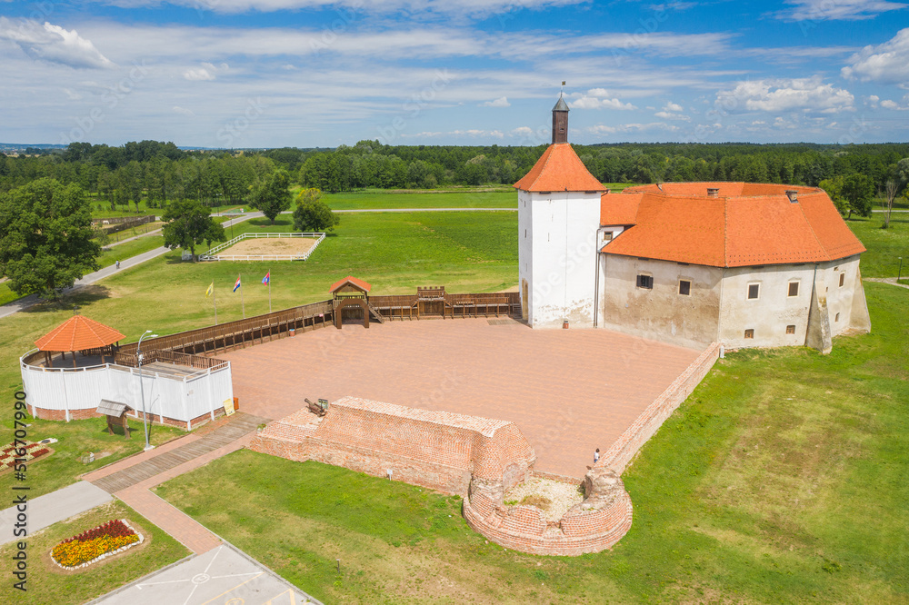 Old town castle in Djurdjevac in Podravina region in Croatia