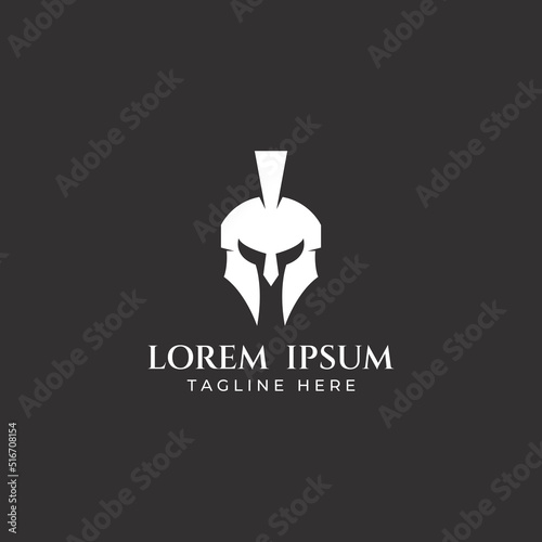 Strong and brave spartan or spartan war warrior helmet logo.Designed with template vector illustration editing.