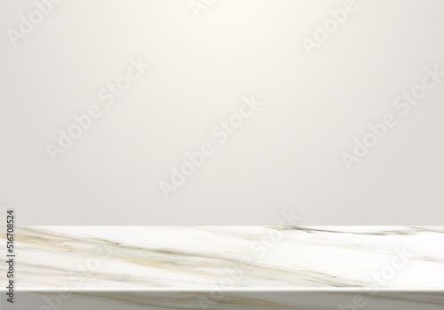 Vector marble table top background for display or montage your products.