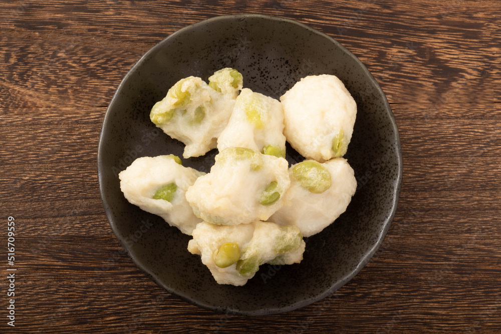 枝豆のつみれ天ぷら