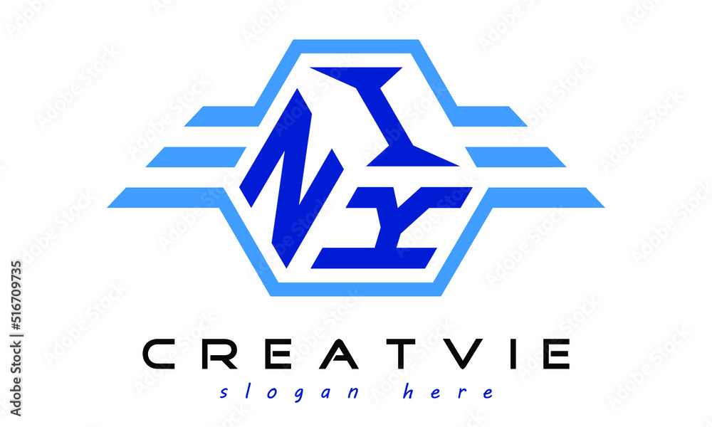 NIK three letter geometrical wings logo design vector template. wordmark logo | emblem logo | monogram logo | initial letter logo | typography logo | business logo | minimalist logo | - obrazy, fototapety, plakaty 