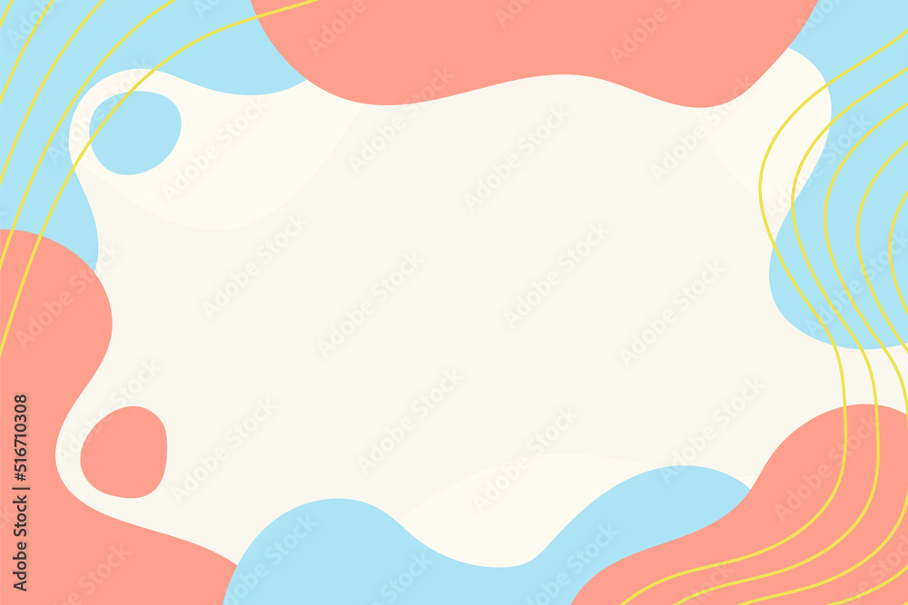 Hand drawn colorful memphis background design