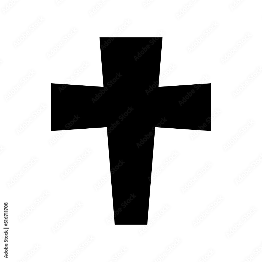 Crucifix Icon Vector Symbol Design Illustration