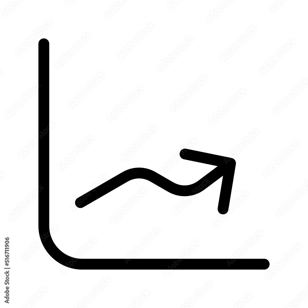 Trend Up Icon Vector Symbol Design Illustration
