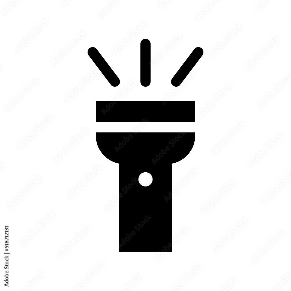 Flashlight Icon Vector Symbol Design Illustration Flashlight Icon Vector Symbol Design Illustration