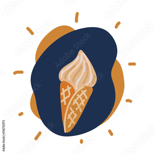 Cartoon vector illustration of ice cream
