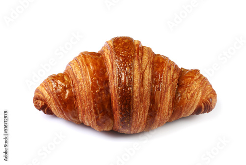 Croissant isolated on white background with clipping path	