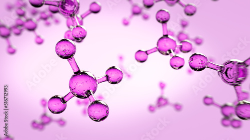 Methane molecules, illustration photo