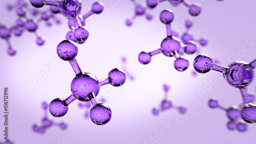 Methane molecules, illustration photo
