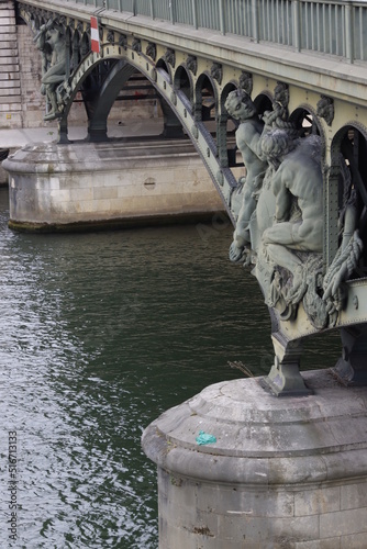 Detail of a bridge in Paris