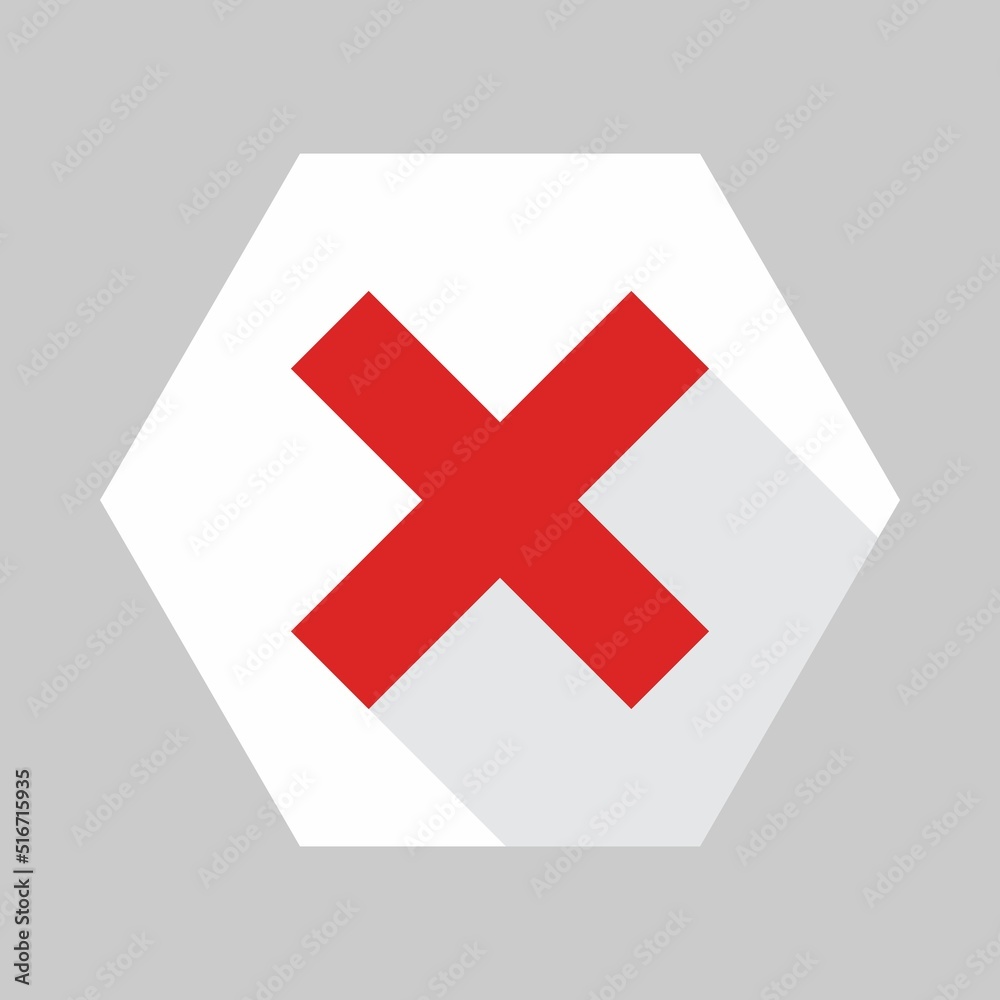 Obraz premium Wrong marks, Cross marks, Rejected, Disapproved, No, False, Not Ok, Wrong Choices, Task Completion, Voting. - vector mark symbols in red. Isolated icon.