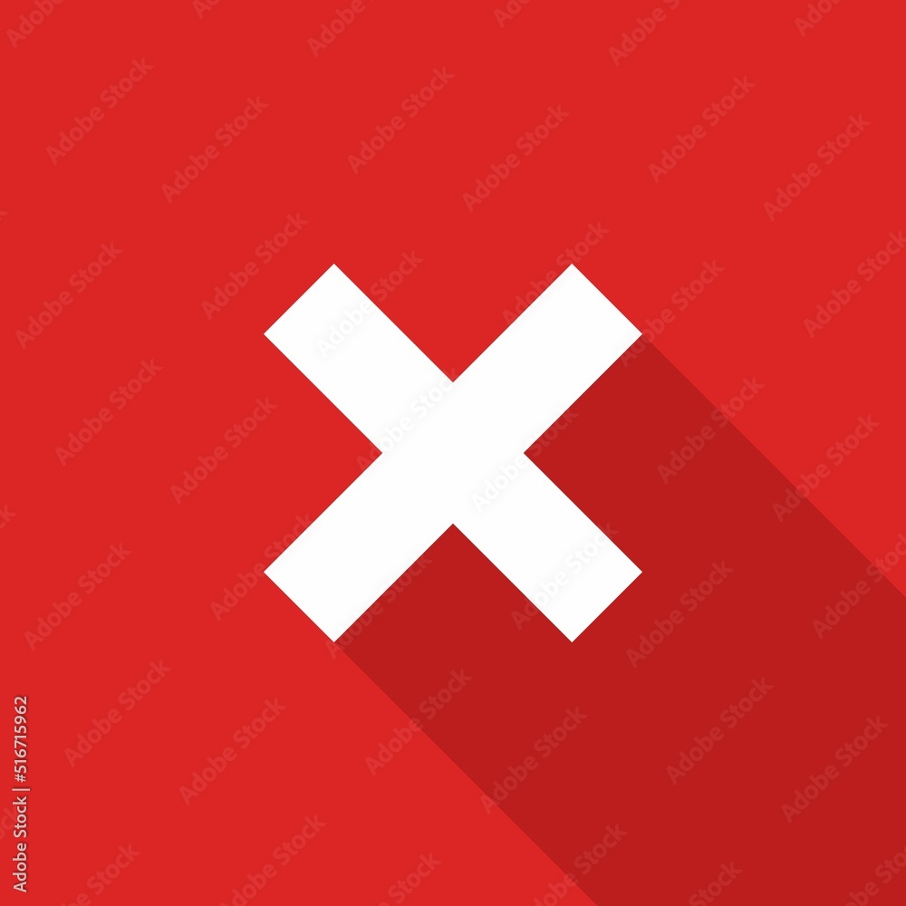 Obraz premium Wrong marks, Cross marks, Rejected, Disapproved, No, False, Not Ok, Wrong Choices, Task Completion, Voting. - vector mark symbols in red. Isolated icon.