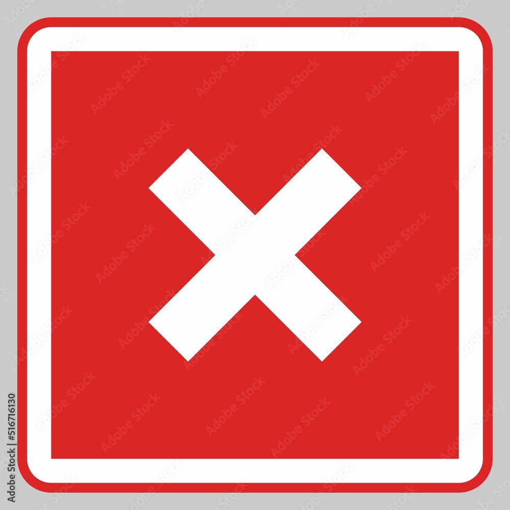 Obraz premium Wrong marks, Cross marks, Rejected, Disapproved, No, False, Not Ok, Wrong Choices, Task Completion, Voting. - vector mark symbols in red. Isolated icon.