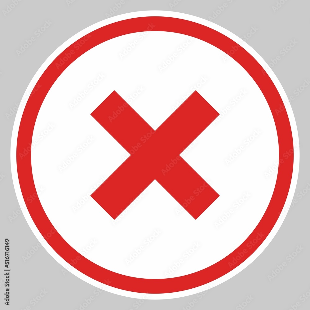 Wrong marks, Cross marks, Rejected, Disapproved, No, False, Not Ok, Wrong Choices, Task Completion, Voting. - vector mark symbols in red. Isolated icon. Wrong marks, Cross marks, Rejected, Disapproved, No, False, Not Ok, Wrong Choices, Task Completion, Voting. - vector mark symbols in red. Isolated icon.