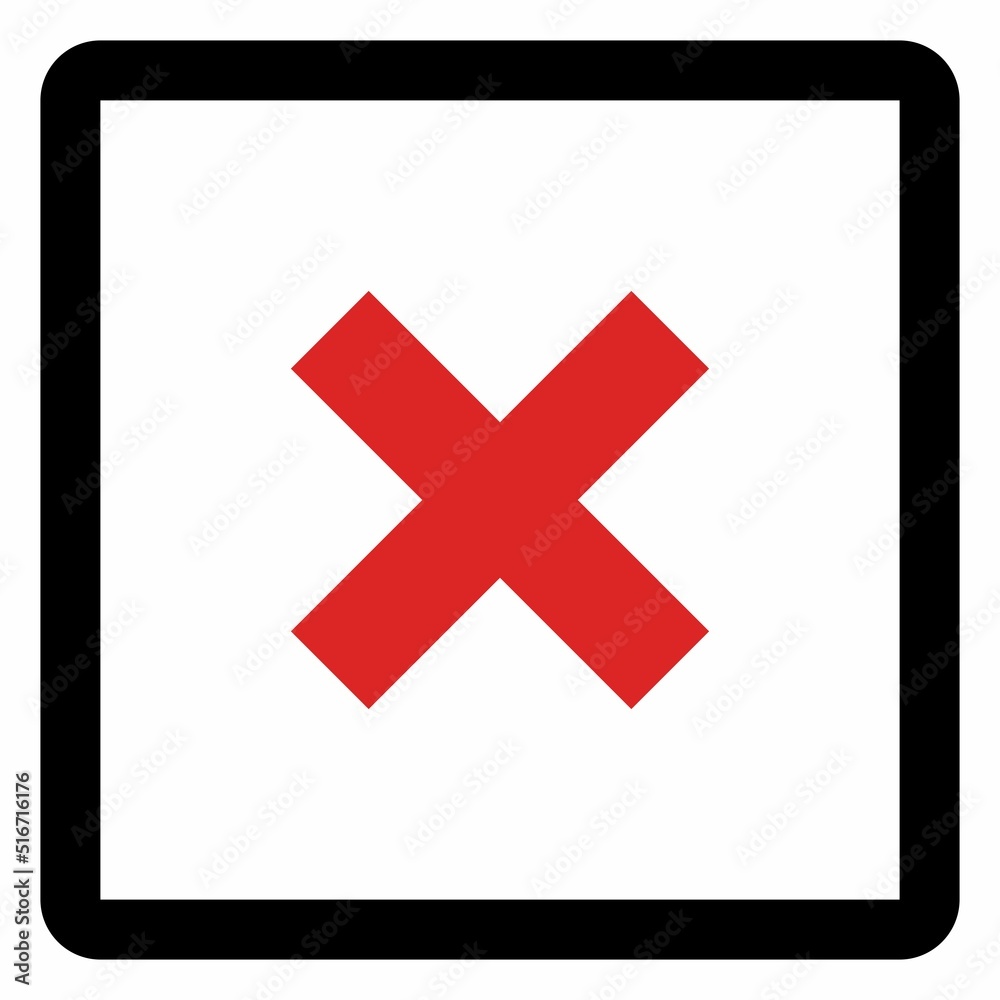 Wrong marks, Cross marks, Rejected, Disapproved, No, False, Not Ok, Wrong Choices, Task Completion, Voting. - vector mark symbols in red. Isolated icon. Wrong marks, Cross marks, Rejected, Disapproved, No, False, Not Ok, Wrong Choices, Task Completion, Voting. - vector mark symbols in red. Isolated icon.