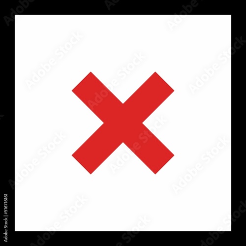 Wrong marks, Cross marks, Rejected, Disapproved, No, False, Not Ok, Wrong Choices, Task Completion, Voting. - vector mark symbols in red. Isolated icon.